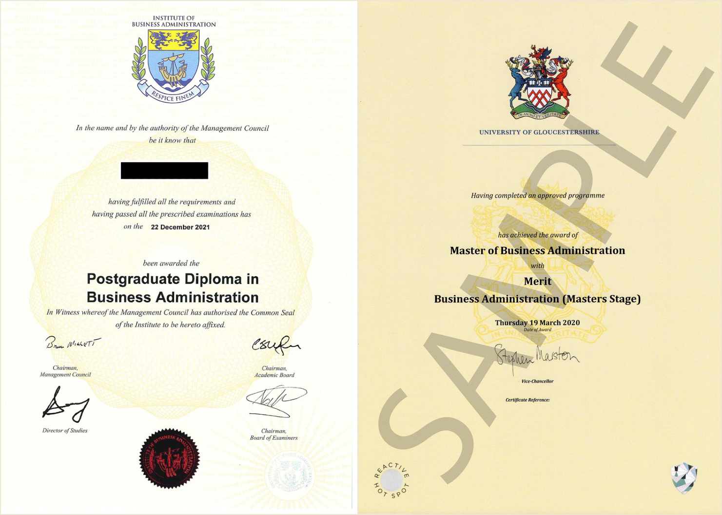 MBA (top-up) – Gloucestershire Certificate